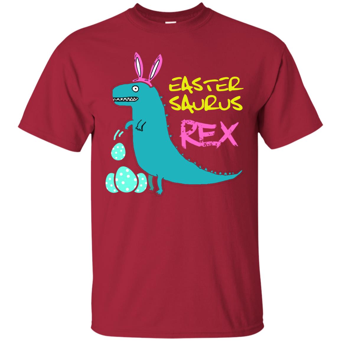 Easter Saurus Trex Bunny Dinosaur T-shirt Cardinal