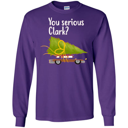 Christmas T-shirt You Serious Clark Purple