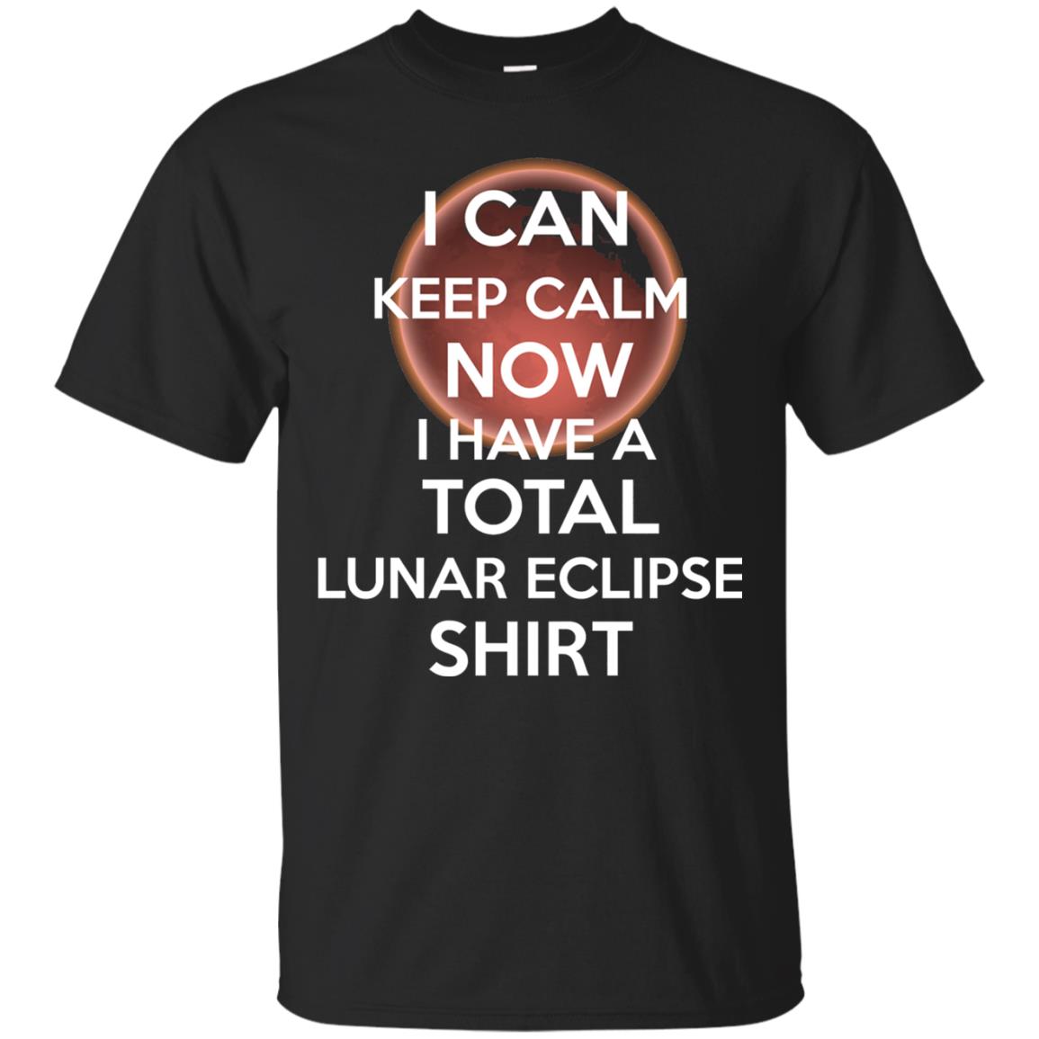Lunar Eclipse 2018 Shirt Blood Moon Keep Calm Now T-shirt Black