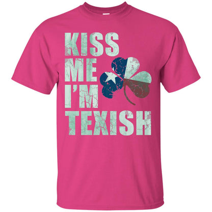 Kiss Me I_m Texish St. Patrick_s Day T-shirt Heliconia