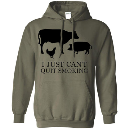 I Just Cant Quit Smoking Bar-b-que Hot And Smokey Shirt Military Green