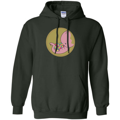 Elephant Mom And Baby Autism Awareness Shirt Forest Green