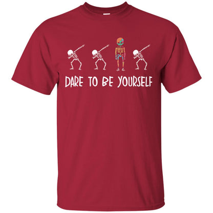 Dare To Be Yourself Autism Awareness T-shirt Cardinal
