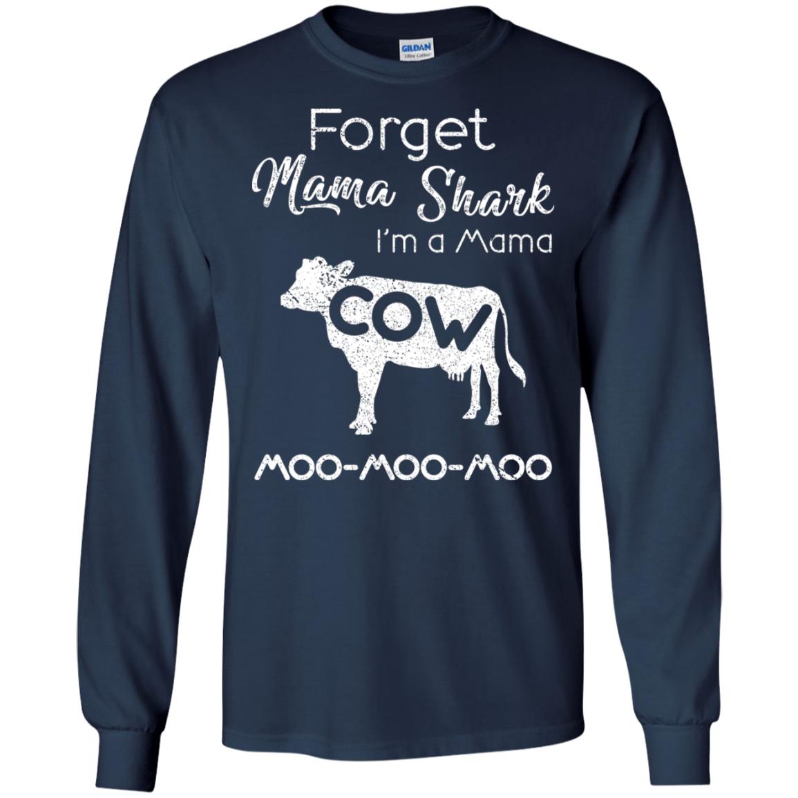 Forget Mama Shark I'm A Mama Cow Shirt Navy