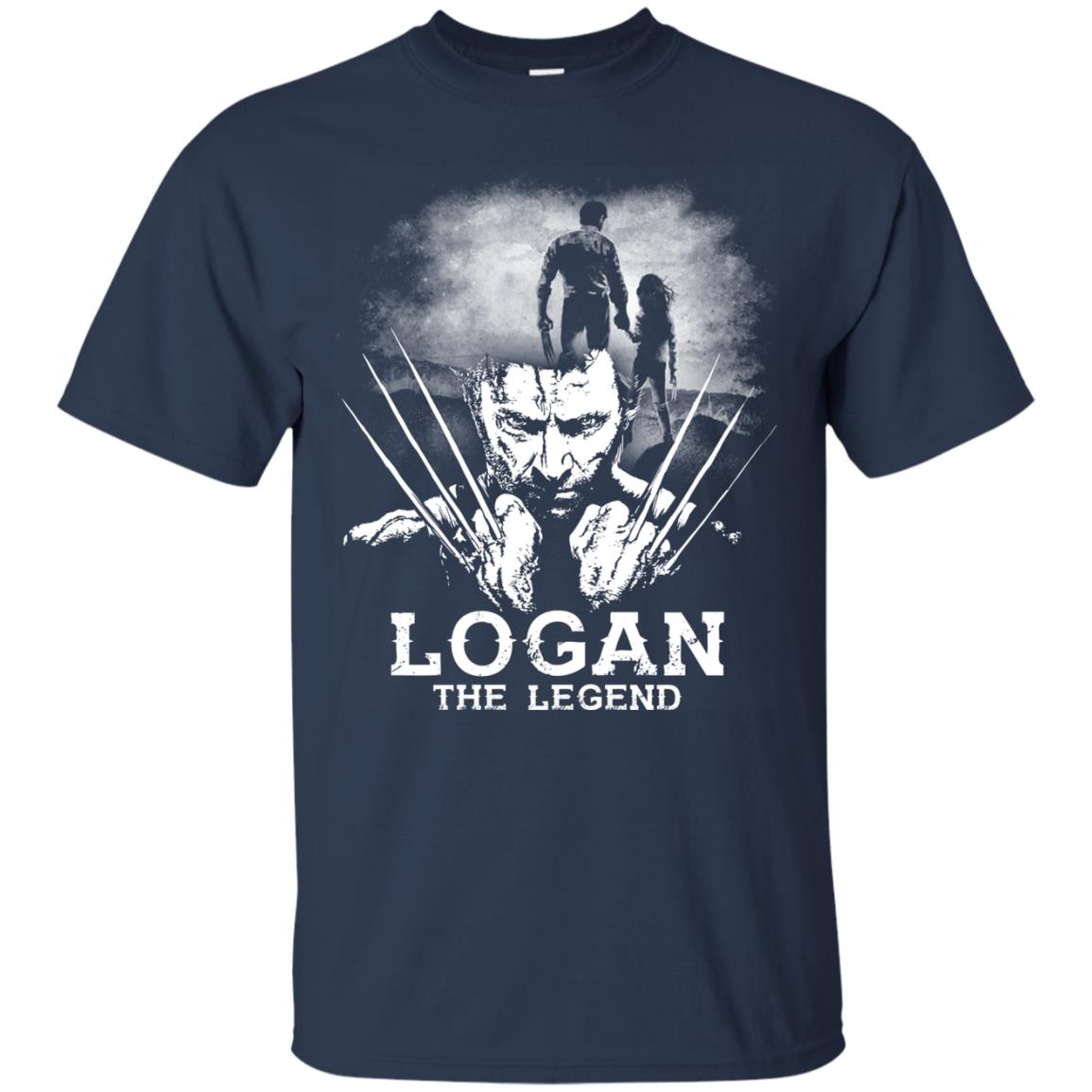Logan The Legend Wolverine Fan T-shirt Navy