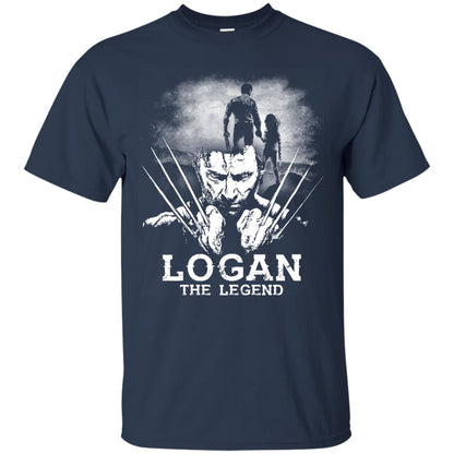 Logan The Legend Wolverine Fan T-shirt Navy