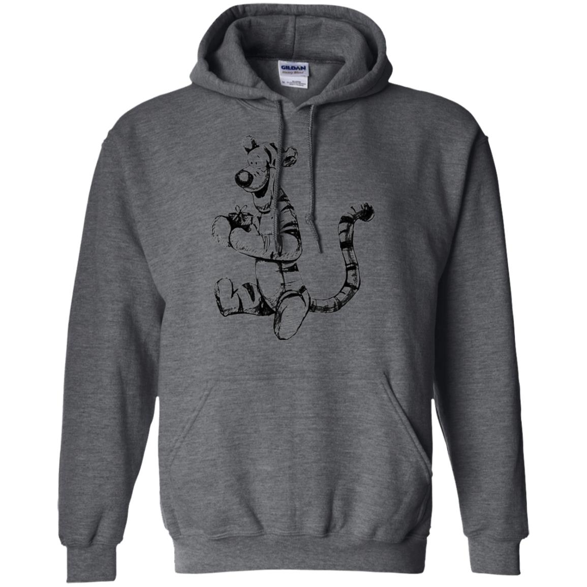 Movie T-shirt Tigger Sketch Dark Heather