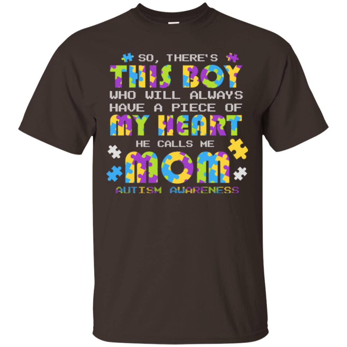 He Calls Me Mom Autism Awareness Gift Shirt For Mom Dark Chocolate