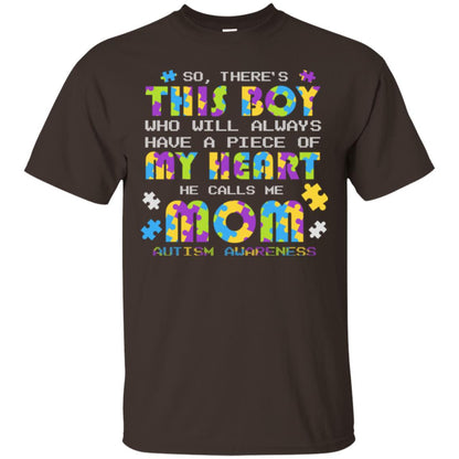 He Calls Me Mom Autism Awareness Gift Shirt For Mom Dark Chocolate