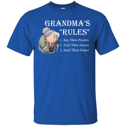 Grandma's Rules Send Them Home Grandmom Shirt Royal