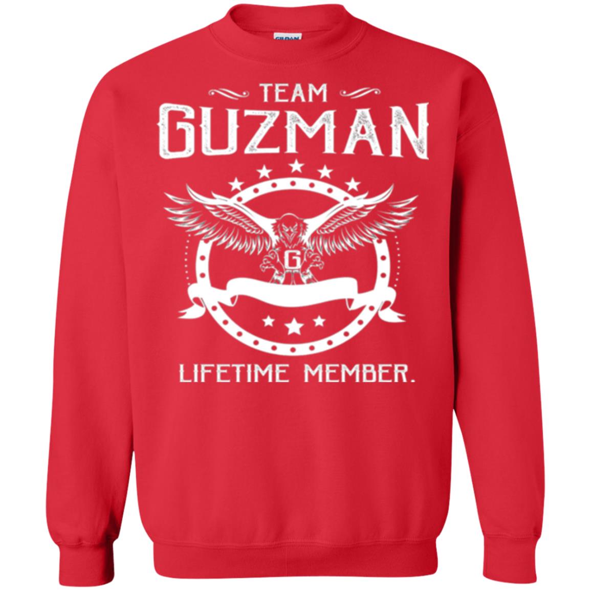 Family T-shirt Team Guzman Lifetime Member Red