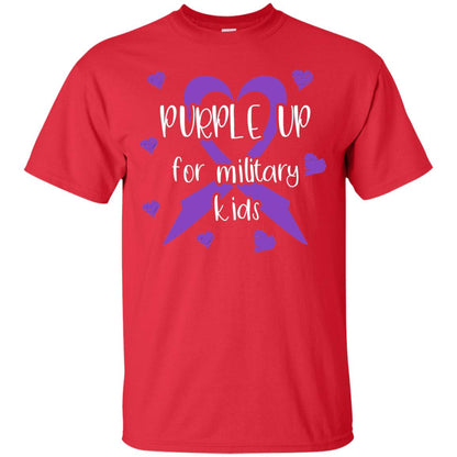 Purple Up For Military Kids Shirt Red