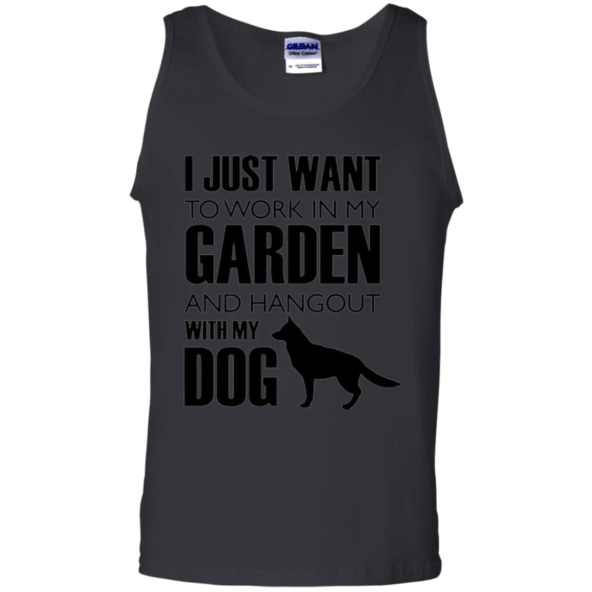 Dog Lovers T-shirt I Just Work In My Garden And Hangout With My Dog Black