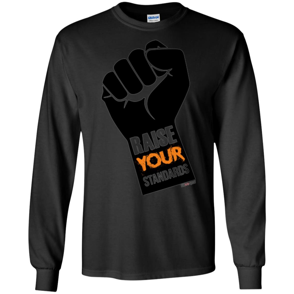 Raise Your Standards Motivatitonal Fitnoquit T-shirt Black