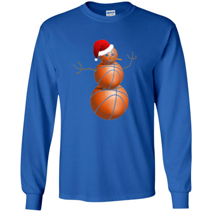 Christmas T-shirt Basketball Snowman Royal