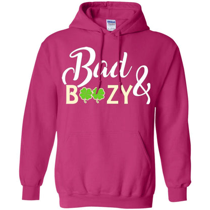 Saint Patrick's Day T-shirt Bad And Boozy Shamrock Heliconia