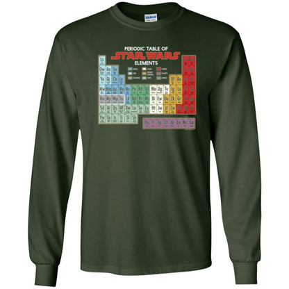 Film T-shirt Star Wars Periodic Table Of Elements Graphic Forest Green
