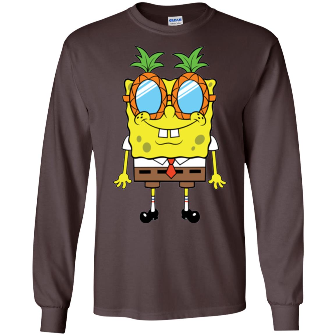 Nickelodeon Spongebob Squarepants Pineapple Glasses T-shirt Dark Chocolate