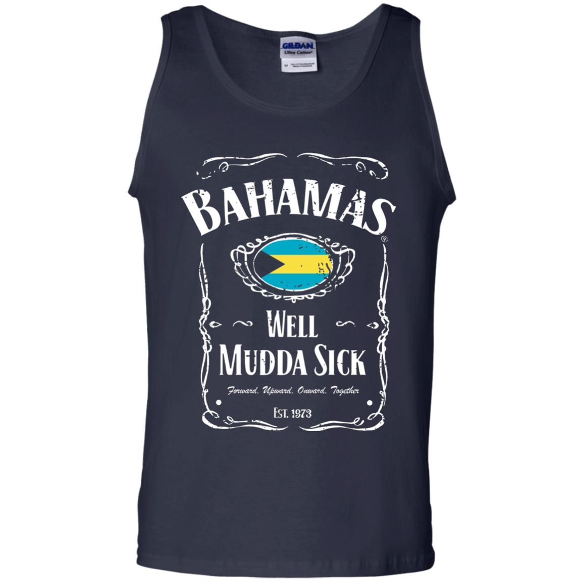 Well Mudda Sick Souvenir Vintage Bahamas Vacation T-shirt Navy
