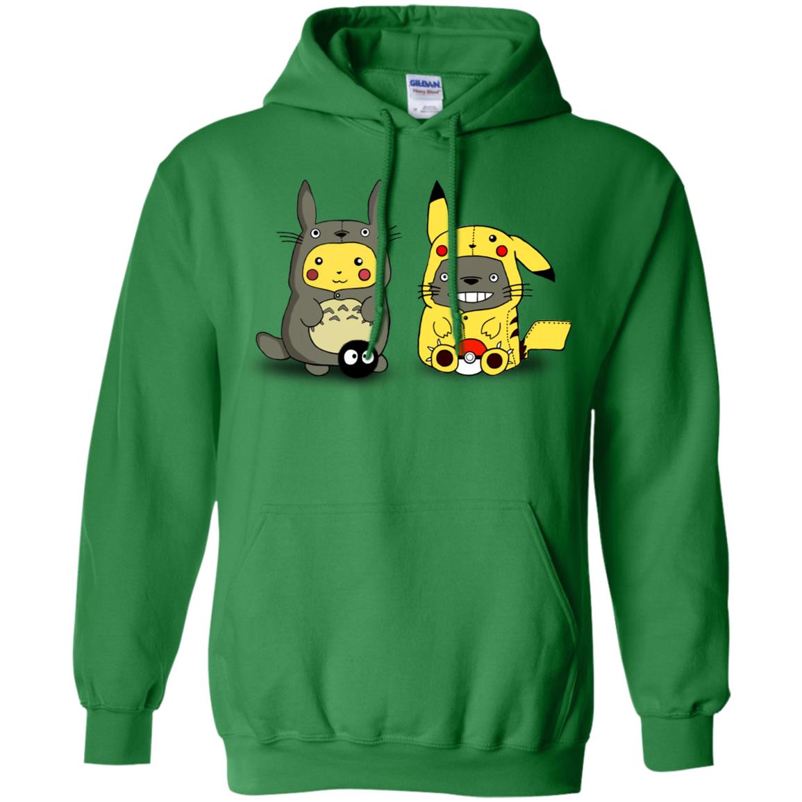 Pikachu Cosplay Totoro And Totoro Cosplay Pikachu T-shirt Irish Green