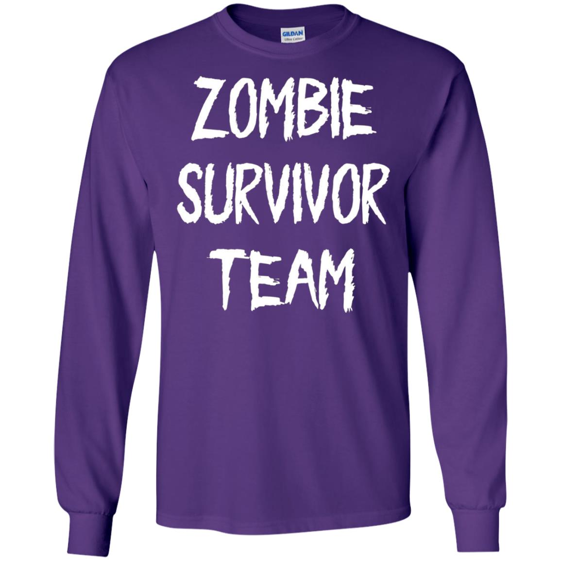 Zombie Lover T-shirt Zombie Survivor Team Purple