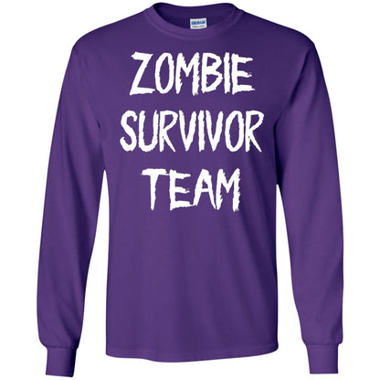 Zombie Lover T-shirt Zombie Survivor Team Purple
