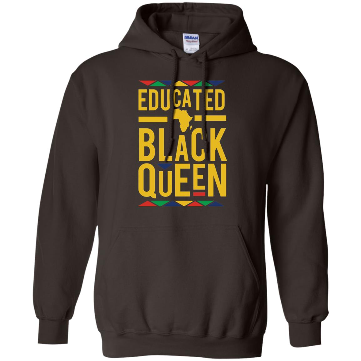 African Dna Pride T-shirt Dashiki Educated Black Queen Dark Chocolate