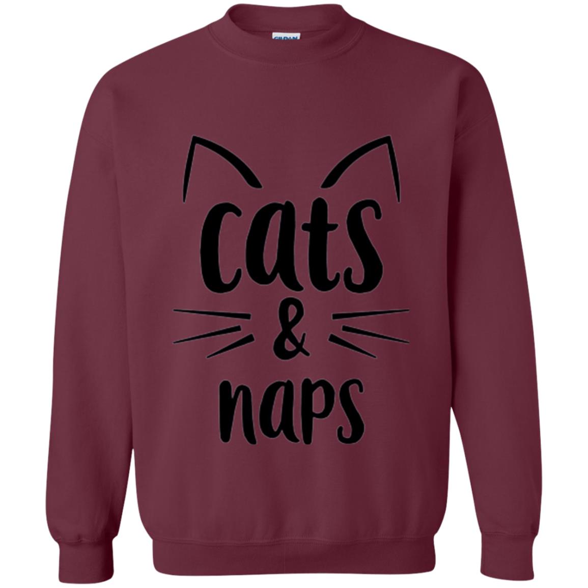 Cats And Naps Lovers T-shirt Maroon