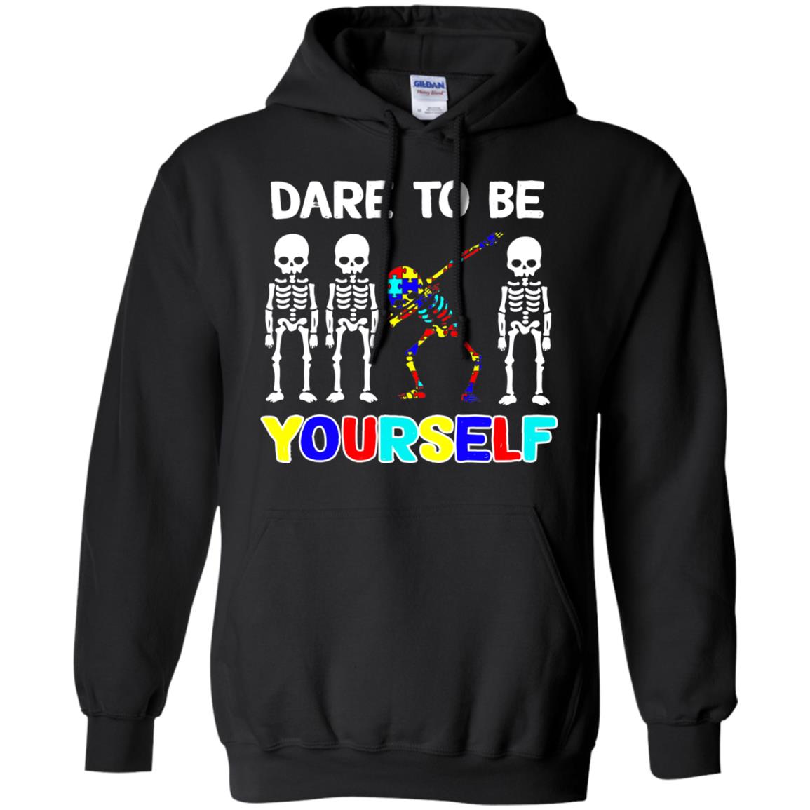 Dare To Be Yourself Autism Awareness Shirt Black