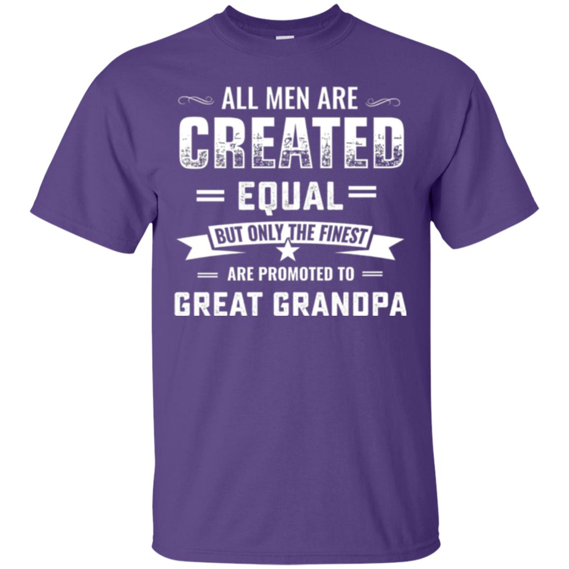 Papa T-shirt All Men Are Created Equal Purple