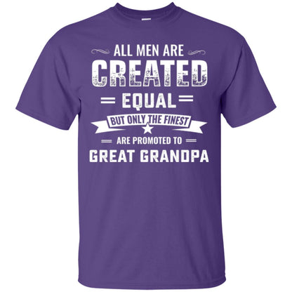 Papa T-shirt All Men Are Created Equal Purple