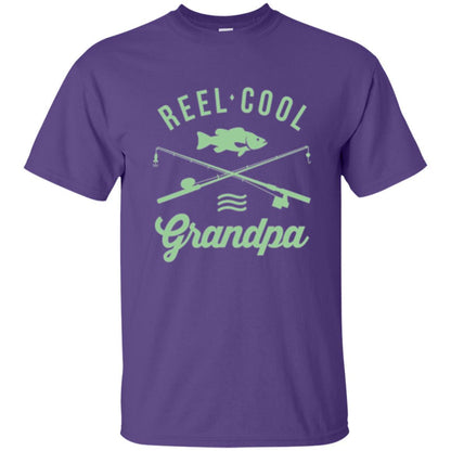 Fisherman T-shirt Retired Grandpa Reel Cool Purple