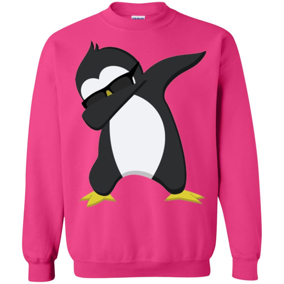 Christmas T-shirt Dabbing Penguin T-shirt Heliconia