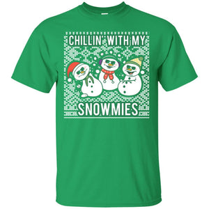 Christmas T-shirt Chillin' With My Snowmies