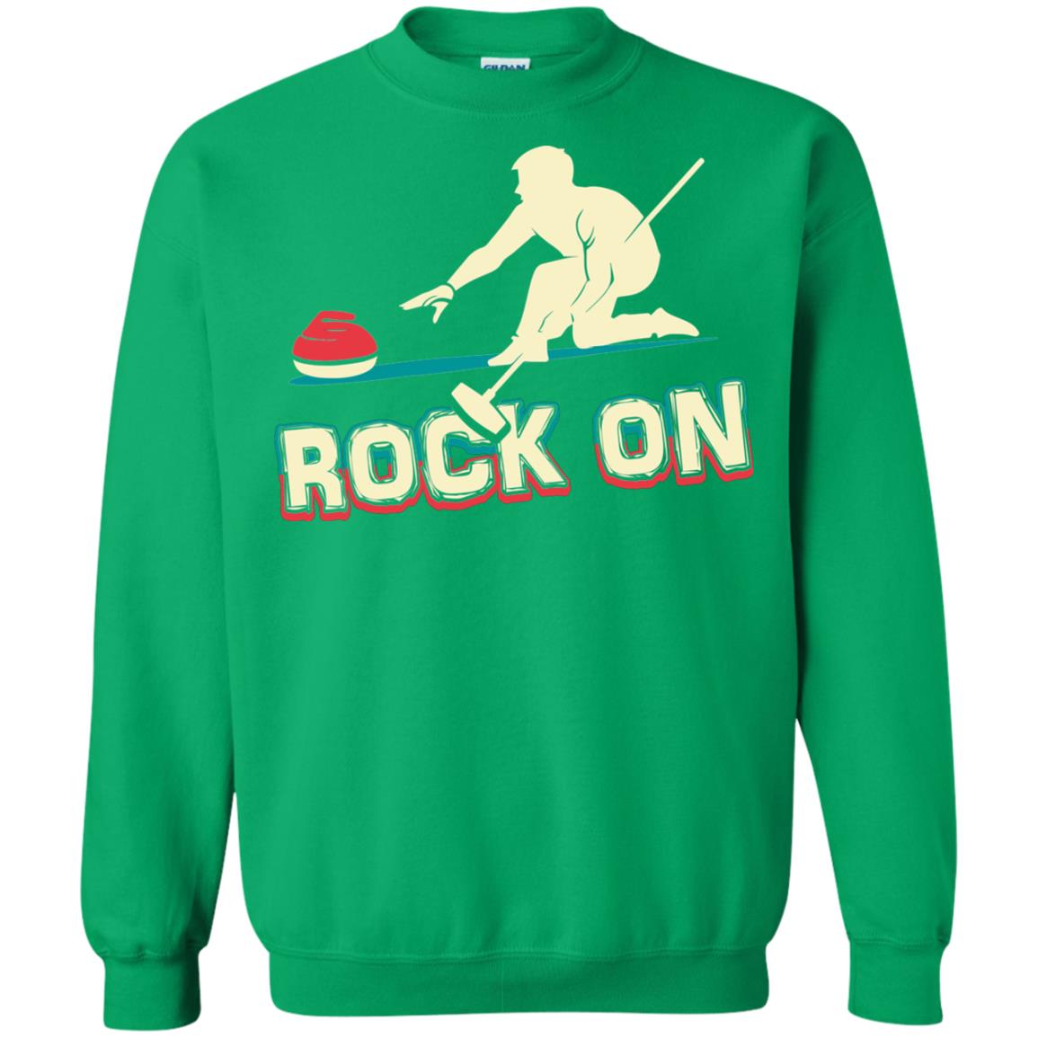 Curling Winter Lover T-shirt Rock On Curling Winter Sports Irish Green