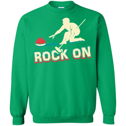 Curling Winter Lover T-shirt Rock On Curling Winter Sports Irish Green