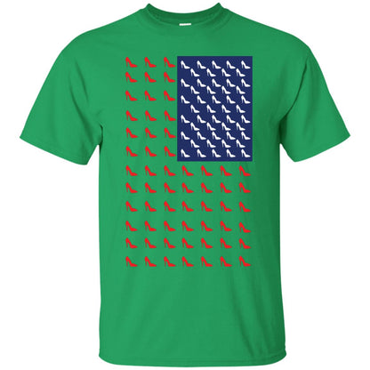 High Heels In Flag Of America T-shirt For Women Irish Green