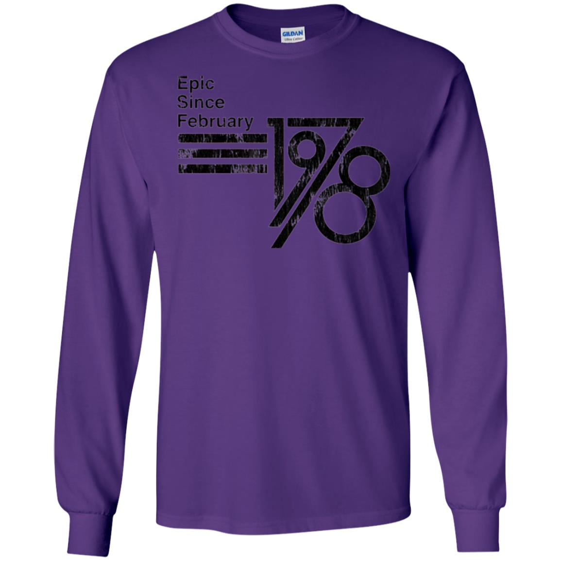 Epic Since February 1978 Birthday Gift T-shirt Purple
