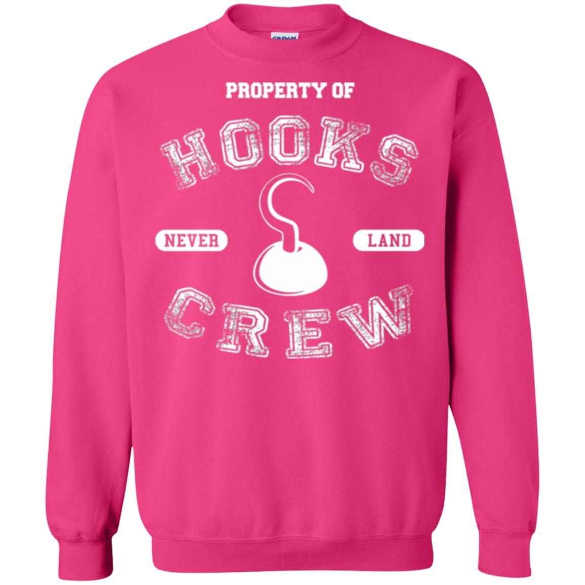 Property Of Captain Hooks Crew Funny Pirate T-shirt Heliconia
