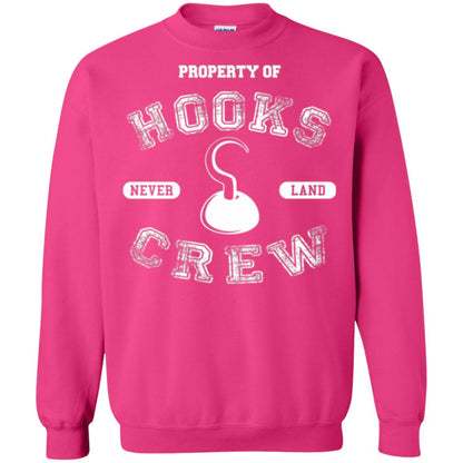 Property Of Captain Hooks Crew Funny Pirate T-shirt Heliconia