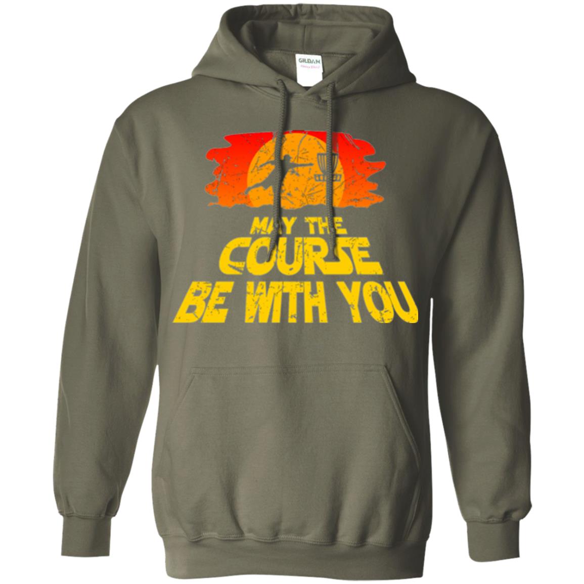 Disc Golf T-shirt May The Course Be With You Military Green