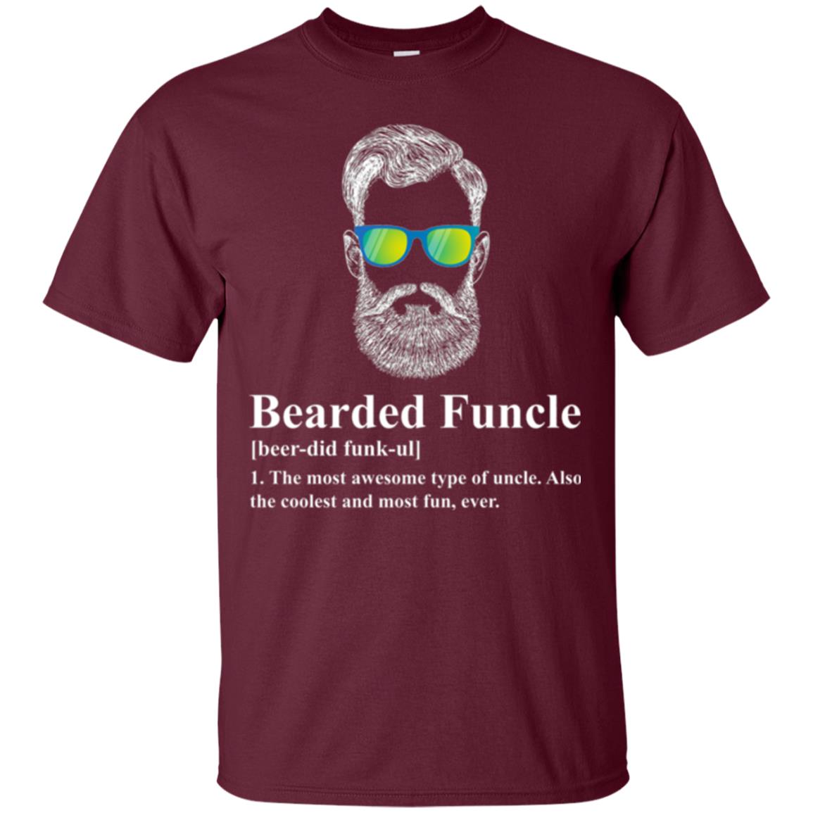 Uncle T-shirt Beared Funcle Maroon