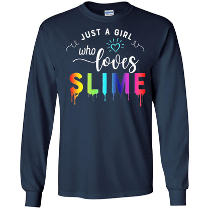 Slime Lover T-shirt Just A Girl Who Loves Slime Navy