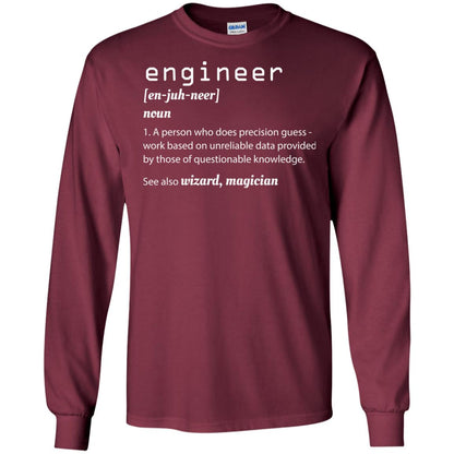 A Person Who Does Precision Guess Work Based On Engineer T-shirt Maroon