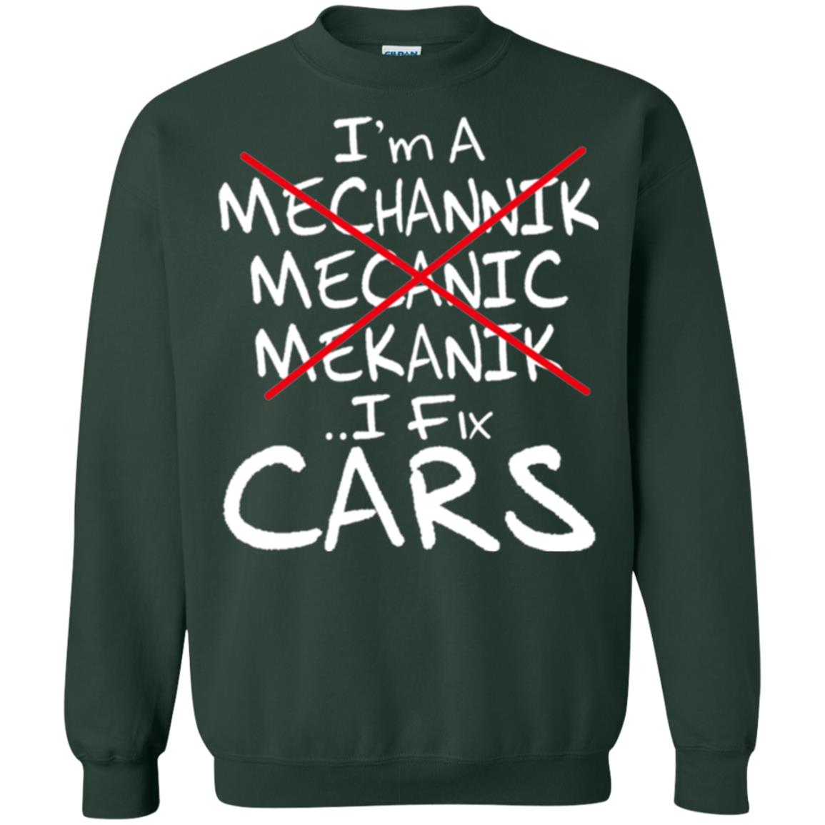 Mechanic T-shirt I Fix Cars Forest Green