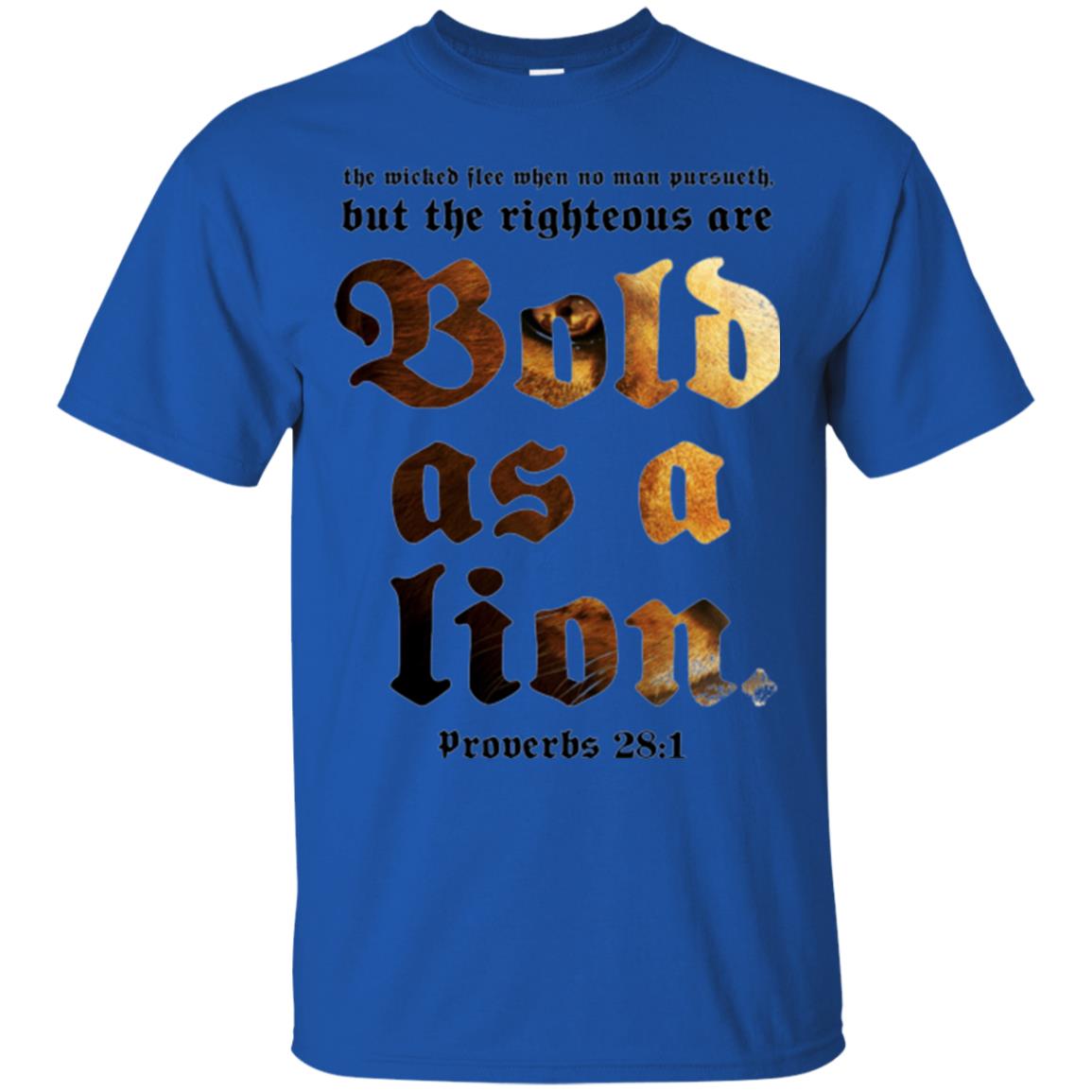 Christian T-shirt Bold As A Lion Royal