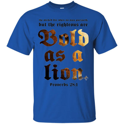 Christian T-shirt Bold As A Lion Royal