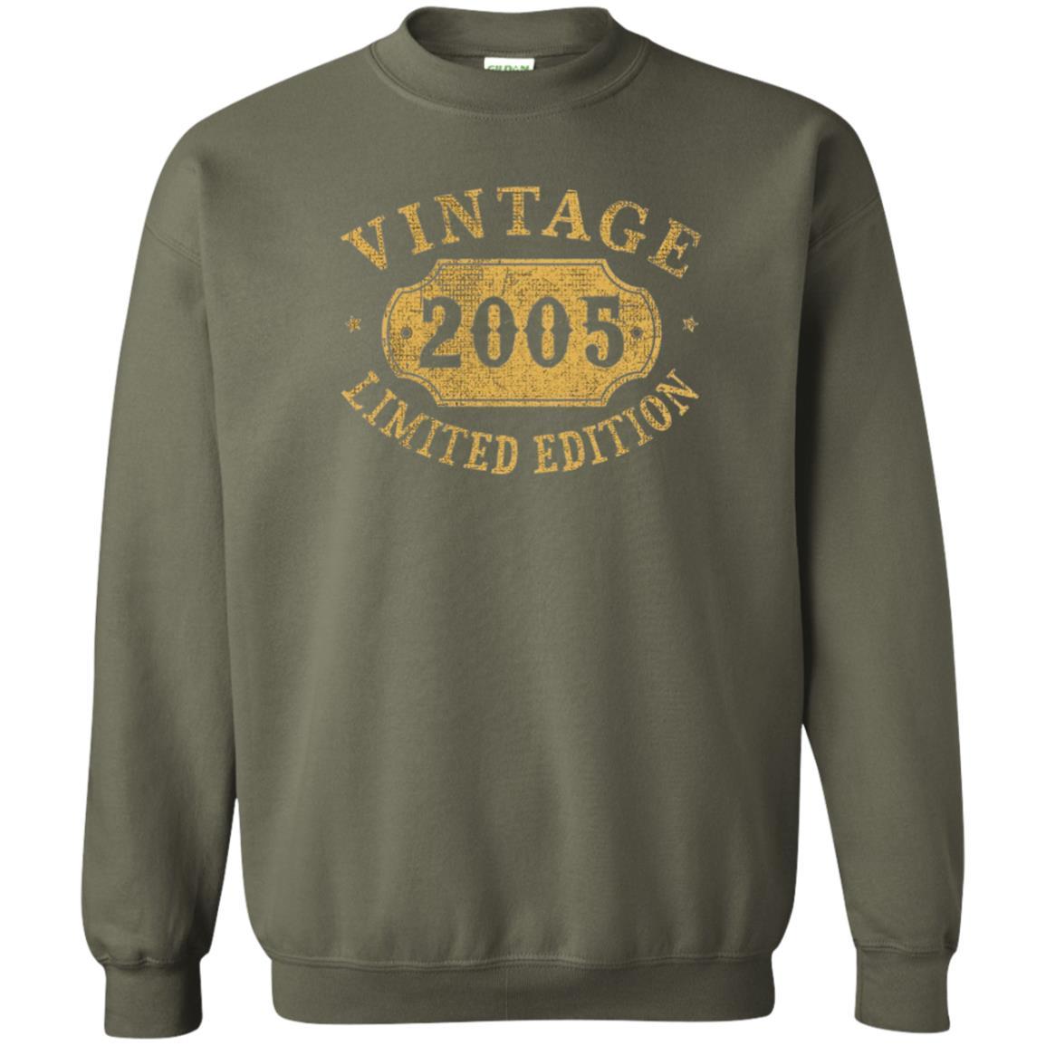 Brithday T-shirt Vintage 2005 Limited Edition Military Green