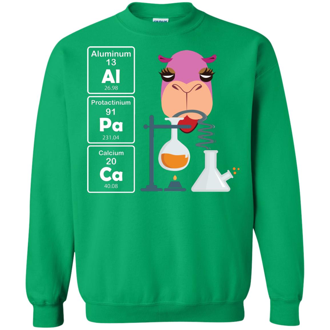 Al-pa-ca Funny Element Chemistry Alpaca Lover Shirt Irish Green
