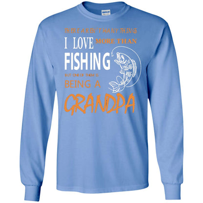 Fishing Grandpa Shirt I Love More Than Fishing Carolina Blue